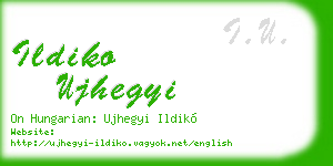 ildiko ujhegyi business card
